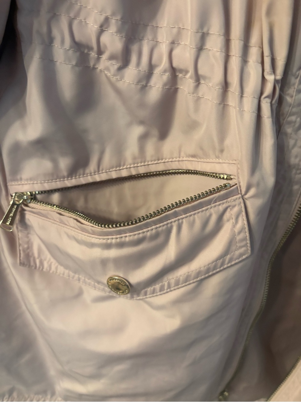MICHAEL Michael Kors Light Pink Hooded Rain Jacket - Picture 4 of 8
